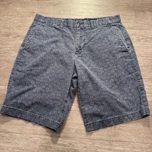 Gap‎ Shorts Mens 33 Blue Floral Chino Preppy Casual Costal Cotton Lounge 10"
